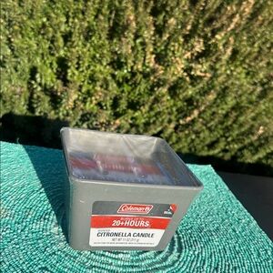 Coleman 2-Wick Citronella Candle-11 oz square pail-brand new-originally packed